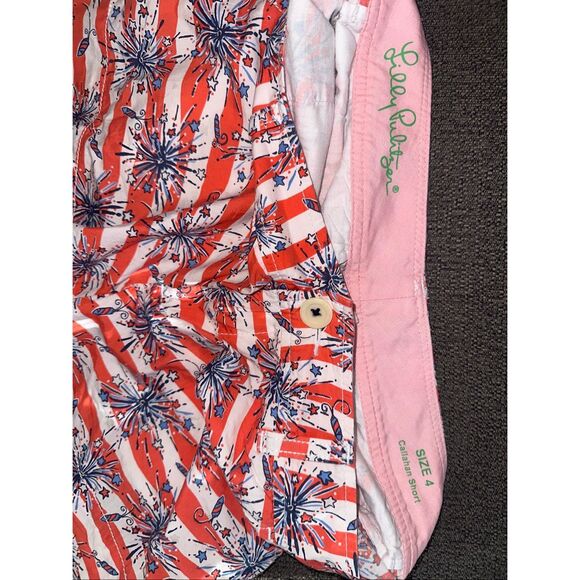 Lilly Pulitzer Callahan Shorts in She’s a Firecracker Size 4 - Picture 4 of 4